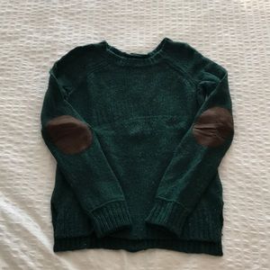 Green marled sweater - size S